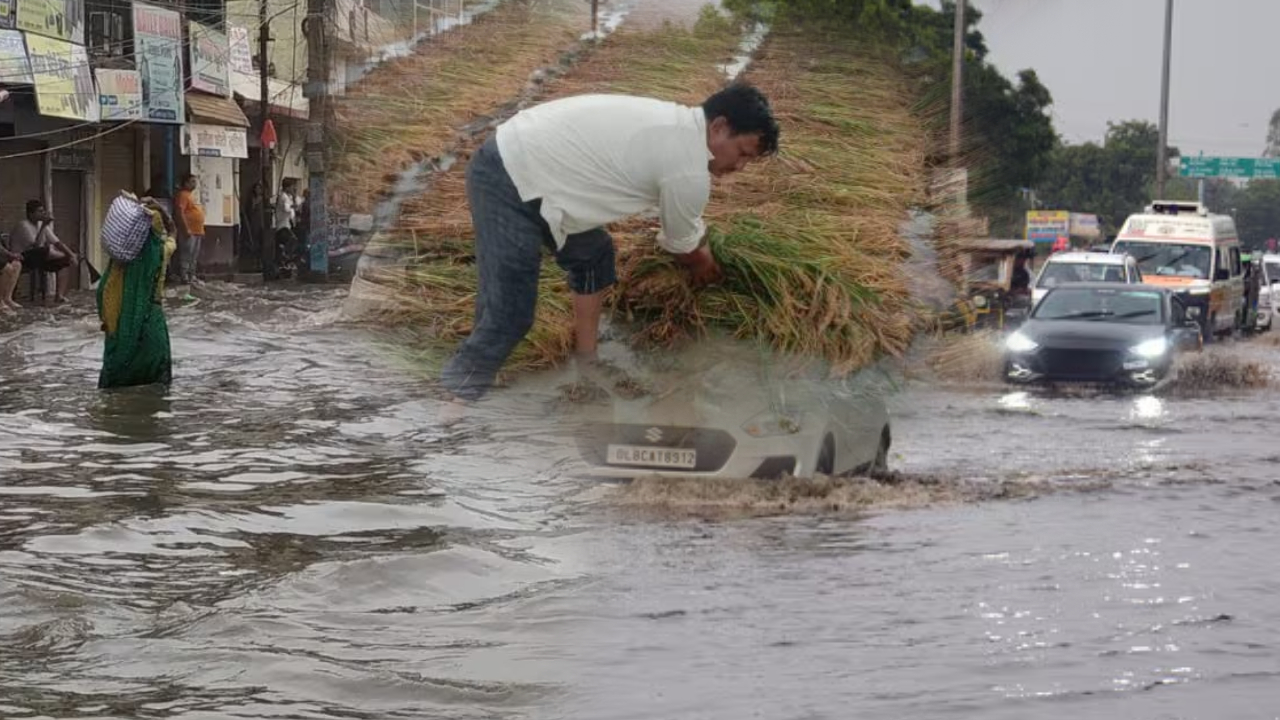 'आफत' की बारिश, किसान परेशान, डूबे खेत तो कहीं घरों में घुसा पानी