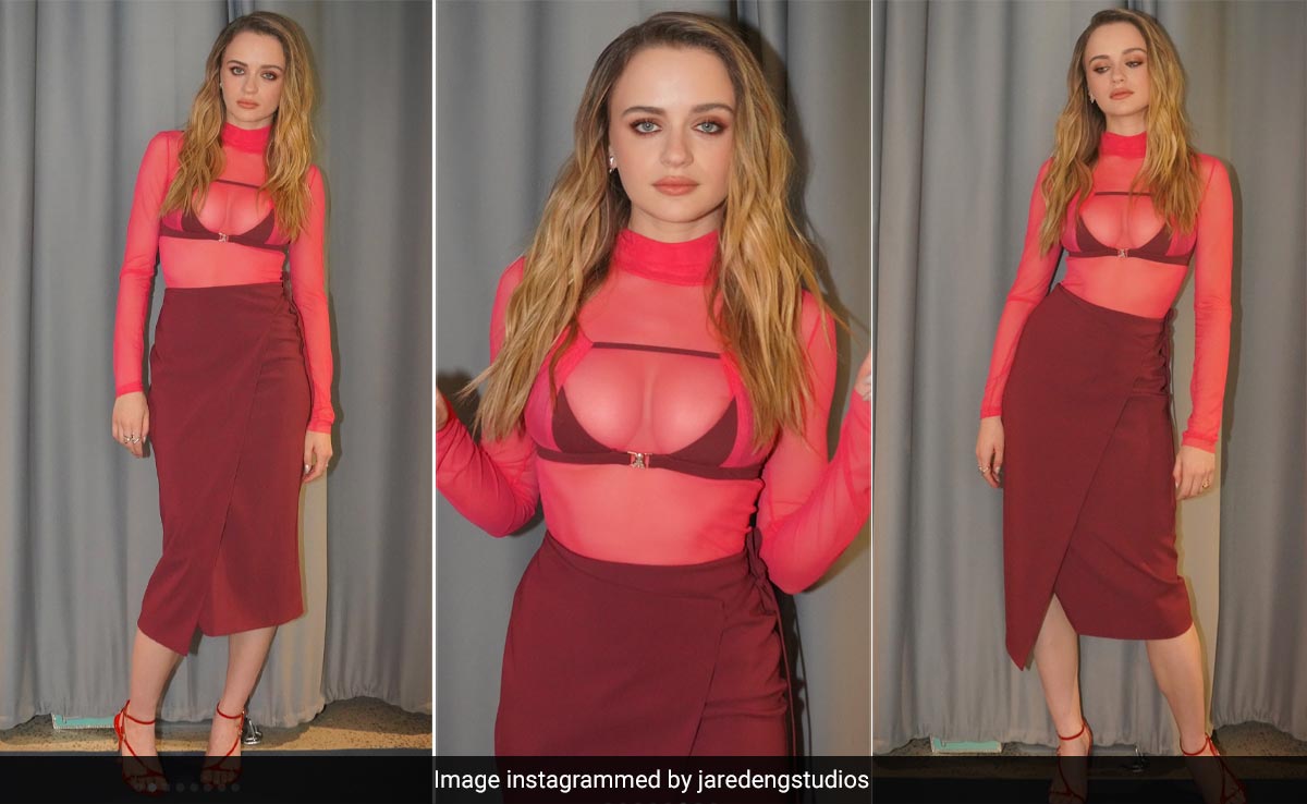 Joey King In A Sheer Top And Skirt Was A Bold Take On Monochrome With A Sophisticated Touch