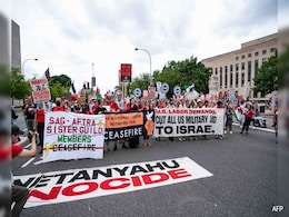 Protests Against Netanyahu Outside US Capitol, Calls For Gaza Ceasefire Protests Against Netanyahu Outside US Capitol, Calls For Gaza Ceasefire