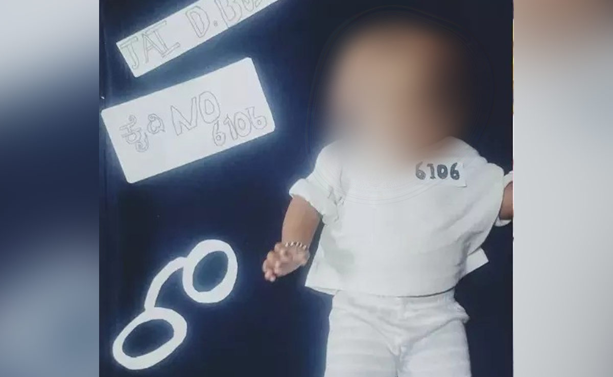 Parents Dress Child In Jail Clothes With Darshan's Prisoner Number '6106'