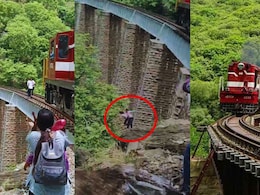 रेलवे ब्रिज पर चल रहा था Photoshoot, सामने से आती ट्रेन को देखकर 90 फीट गहरी खाई में कूद गया couple