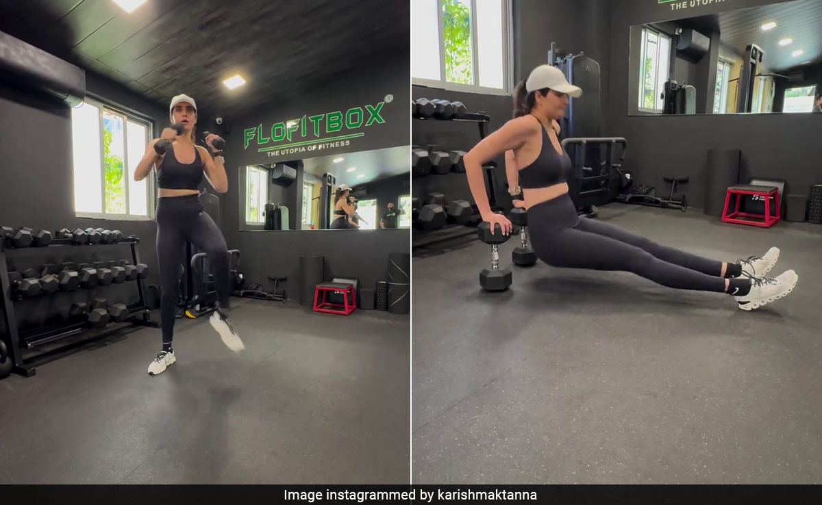 Karishma Tanna Failed The <i>Tauba Tauba</i> Steps But Totally Aced Her Weighted Workout