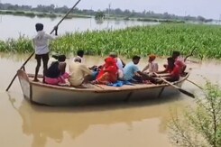 Groom Arrives For Marriage In A Boat Due To Flooding In UP's Hardoi Groom Arrives For Marriage In A Boat Due To Flooding In UP's Hardoi