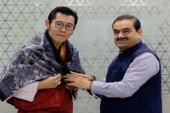 Gautam Adani Welcomes Bhutan PM, King At Khavda Energy Site, Mundra Port In Gujarat Gautam Adani Welcomes Bhutan PM, King At Khavda Energy Site, Mundra Port In Gujarat