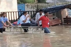 Video: With Road Flooded, Medical College Principal Taken Out A Stretcher Video: With Road Flooded, Medical College Principal Taken Out A Stretcher