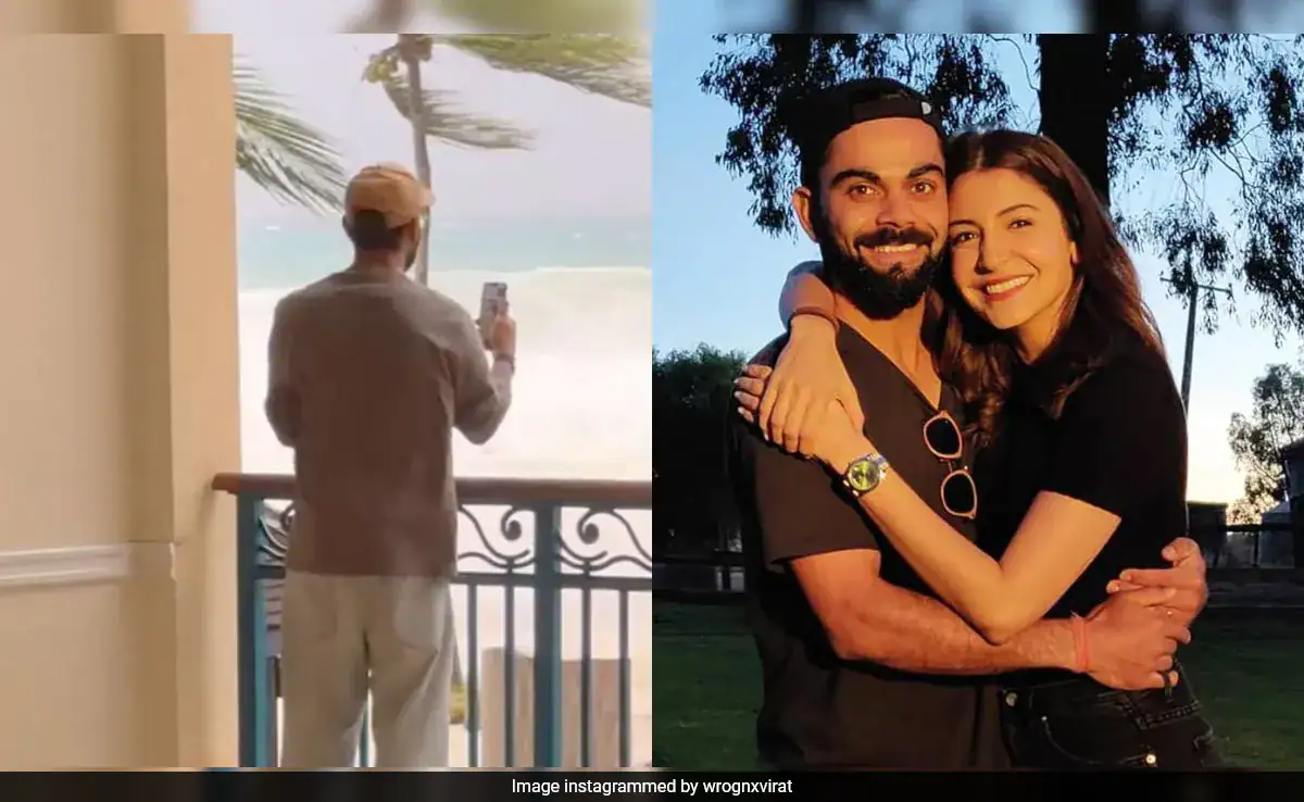 Viral: Virat Kohli Video Calls Anushka Sharma To Show Barbados Hurricane