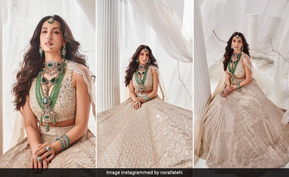 It Would Be A Mistake To Look Away From Nora Fatehi In This Regal Sawan Gandhi <i>Lehenga</i>