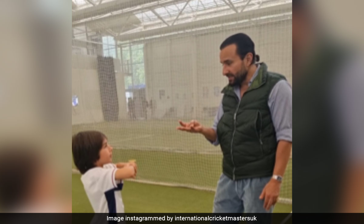 Watch: Saif Ali Khan Explains Family's Cricket History To Taimur