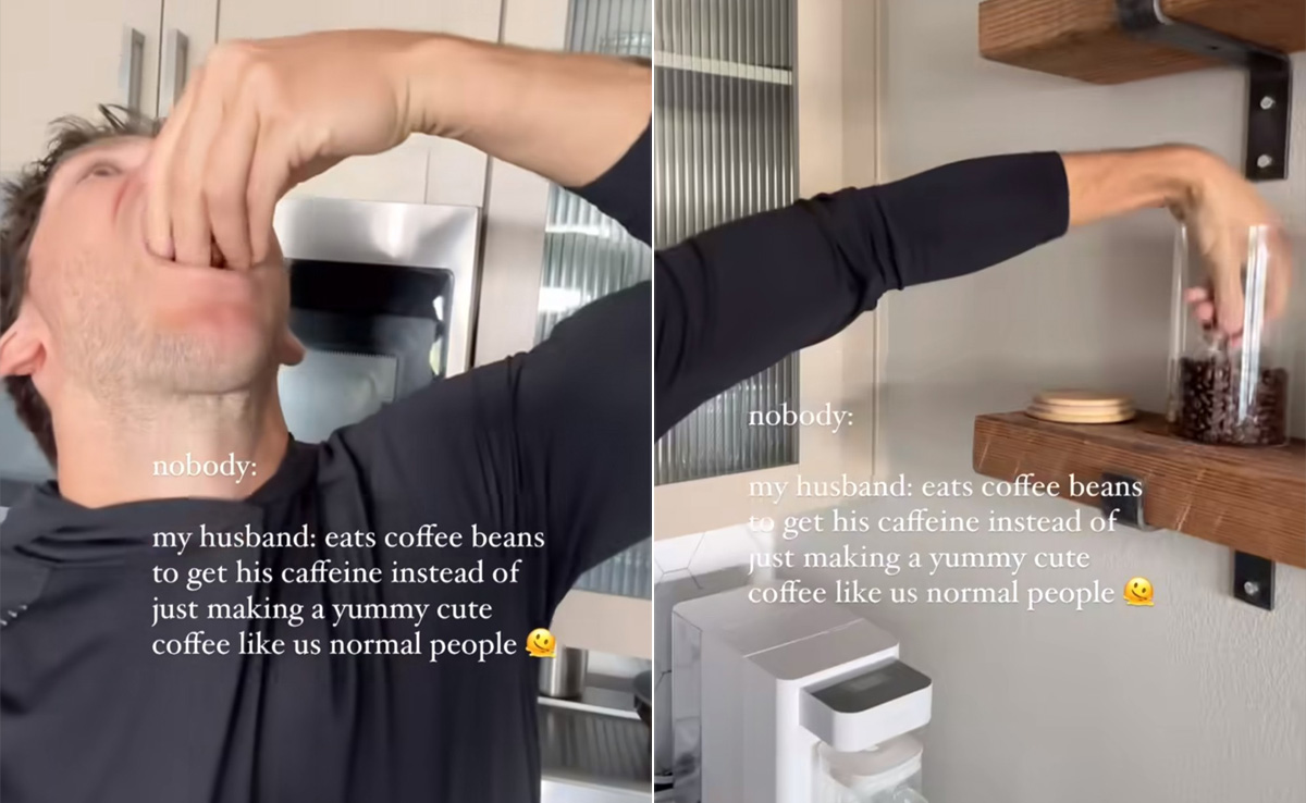Viral Video: Man Eats Raw Coffee Beans Straight From The Jar, Internet Reacts