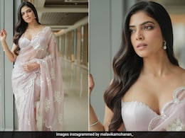 Malavika Mohanan's Pastel Pink <i>Saree</i> Matched Perfectly With Her Charming Elegance