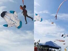 बड़ी सी पतंग में फंसकर हवा में 30 सेकेंड तक उड़ती रही 3 साल की बच्ची, रोंगटे खड़े कर देगा Video बड़ी सी पतंग में फंसकर हवा में 30 सेकेंड तक उड़ती रही 3 साल की बच्ची, रोंगटे खड़े कर देगा Video