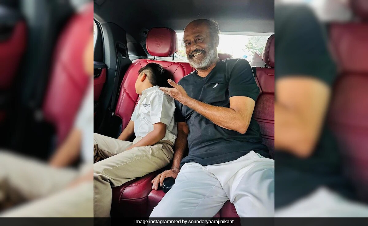 Just Rajinikanth Fulfilling Grandfather Duties In The Most LOL Way. See Daughter Soundarya's Post