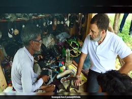 After Sewing Machine, UP Cobbler Receives Raw Material From Rahul Gandhi After Sewing Machine, UP Cobbler Receives Raw Material From Rahul Gandhi