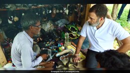 "10 Lakh Offer For Shoes Rahul Gandhi Mended, But Won't Sell": UP Cobbler