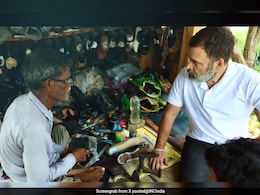 "10 Lakh Offer For Shoes Rahul Gandhi Mended, But Won't Sell": UP Cobbler