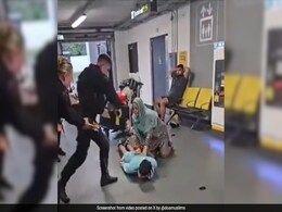 UK Police Officer Filmed Kicking And Stomping On Man's Head At Airport, Probe On UK Police Officer Filmed Kicking And Stomping On Man's Head At Airport, Probe On