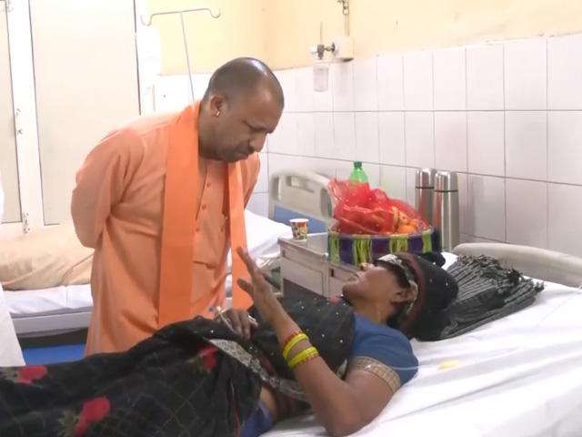 Yogi Adityanath Arrives At Hospital To Meet Hathras Stampede Victims