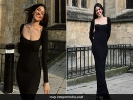 Alaya Furniturewalla's Black Midi Dress Was A Stylish Boon To Her London Trip Alaya Furniturewalla's Black Midi Dress Was A Stylish Boon To Her London Trip