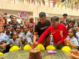 A Chocolate Cake And School Kids All Around, How Deepinder Goyal Celebrated Zomato's 16th Birthday A Chocolate Cake And School Kids All Around, How Deepinder Goyal Celebrated Zomato's 16th Birthday