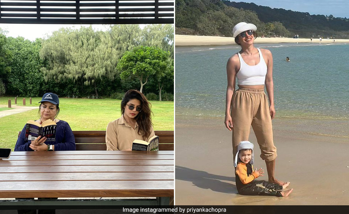Priyanka Chopra's "Pause" Involved A Beach Day Of Bonding With Malti Marie And Madhu Chopra