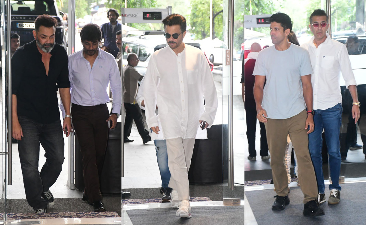 Anil Kapoor, Bobby Deol, Farhan Akhtar, Kartik Aaryan At Producer Krishan Kumar's Daughter Tishaa Kumar's Funeral