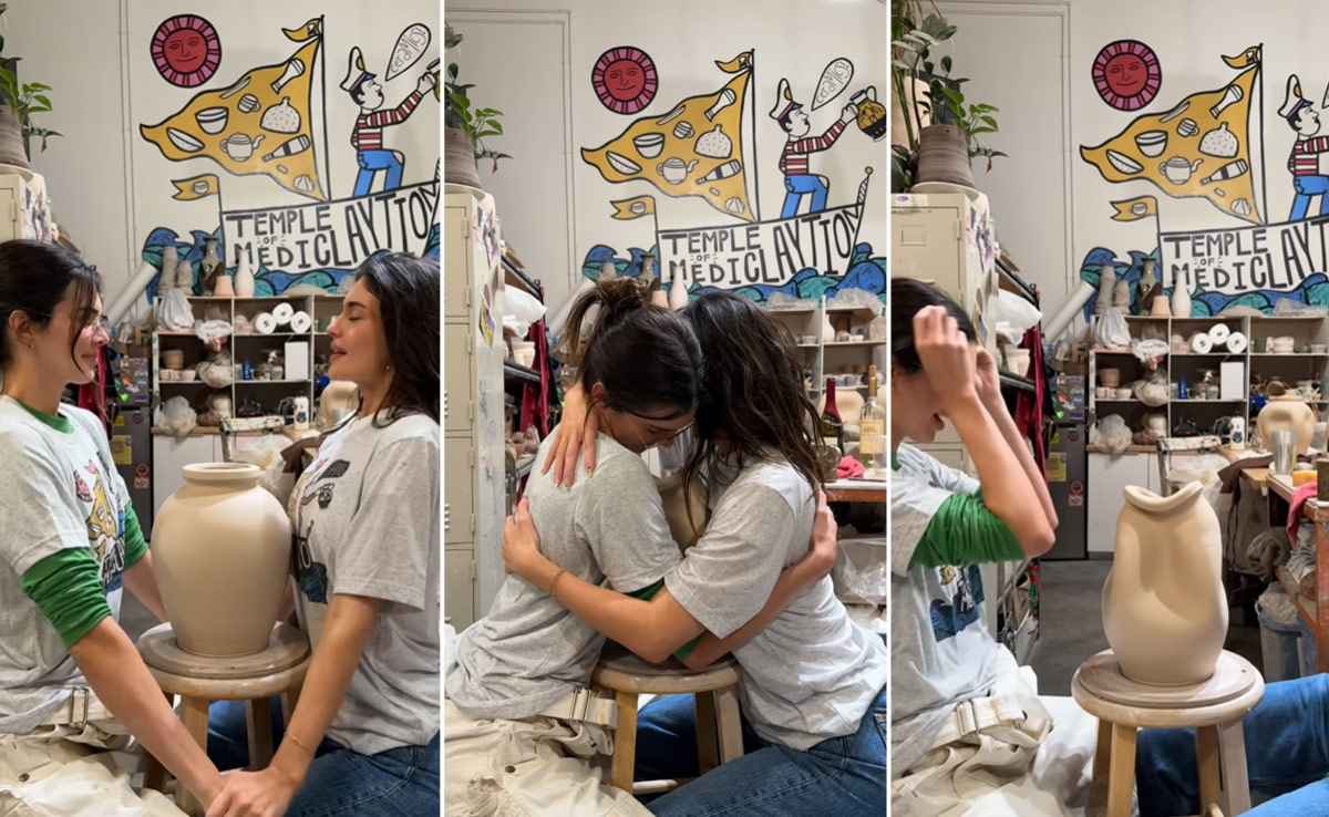 Sisters Before Misters But Only Hug Pottery Comes Between Kendall Jenner And Kylie Jenner