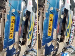 रायगढ़ से जशपुर जा रही यात्री बस अनियंत्रित होकर पलटी, कई यात्री गंभीर रूप से घायल