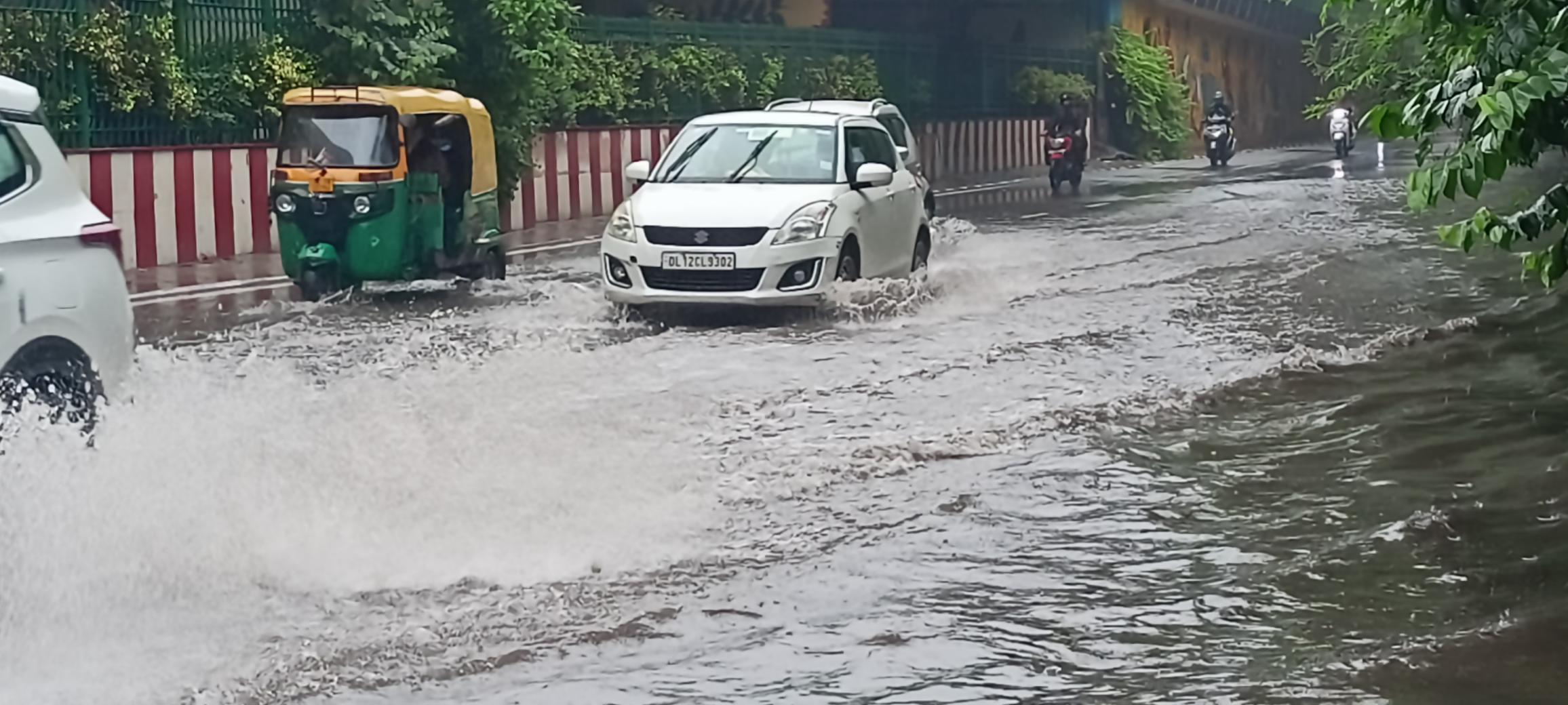 Streets Waterlogged After Heavy Rain Continues In Delhi, Yellow Alert Issued