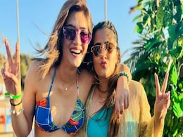 Kriti Sanon's Printed Swim Top And Sarong In Greece Washed All Our Blues Away Kriti Sanon's Printed Swim Top And Sarong In Greece Washed All Our Blues Away