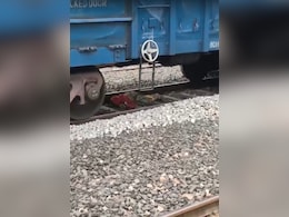 Video: Woman's Miraculous Escape After Train Passes Over Her In Telangana