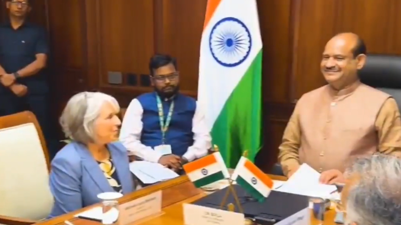 Om Birla से New Mexico की गवर्नर Michelle Lujan Grisham से की मुलाकात