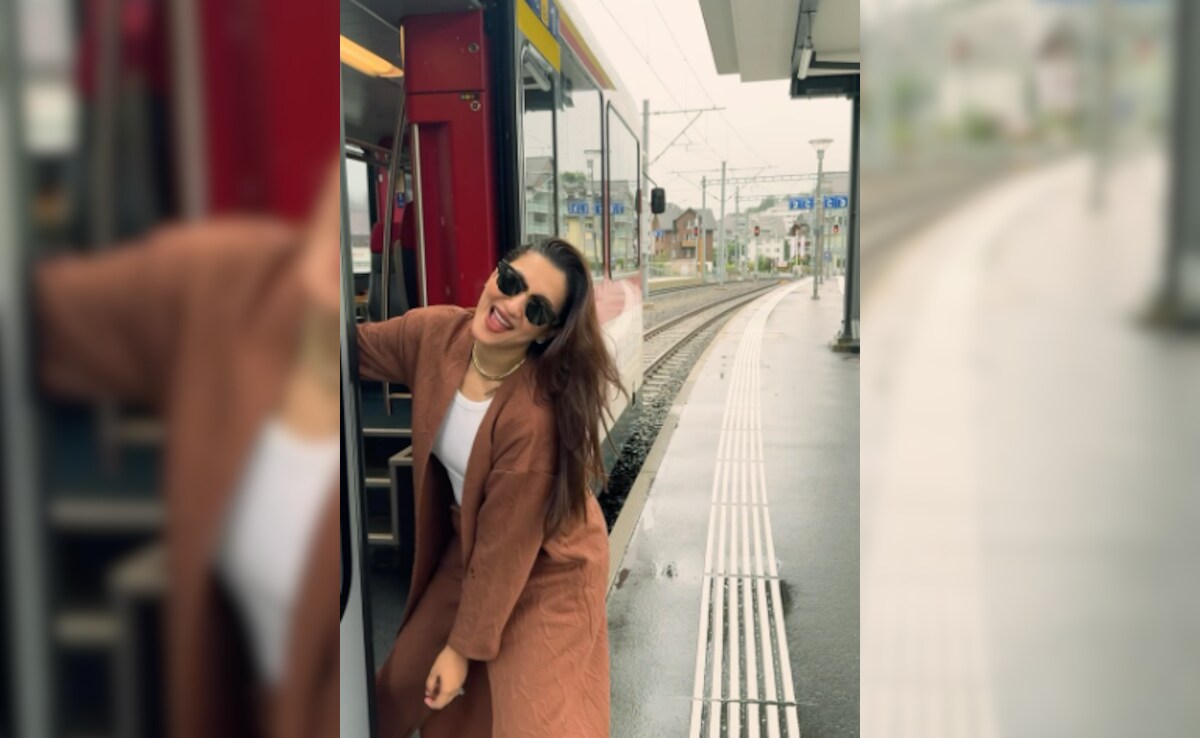 Gauahar Khan Shares A "Mandatory Filmy Reel" From Switzerland