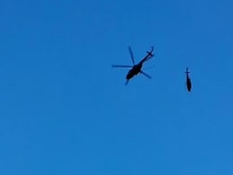 Helicopter, Being Airlifted By MI-17 Chopper, Crashes In Kedarnath Helicopter, Being Airlifted By MI-17 Chopper, Crashes In Kedarnath