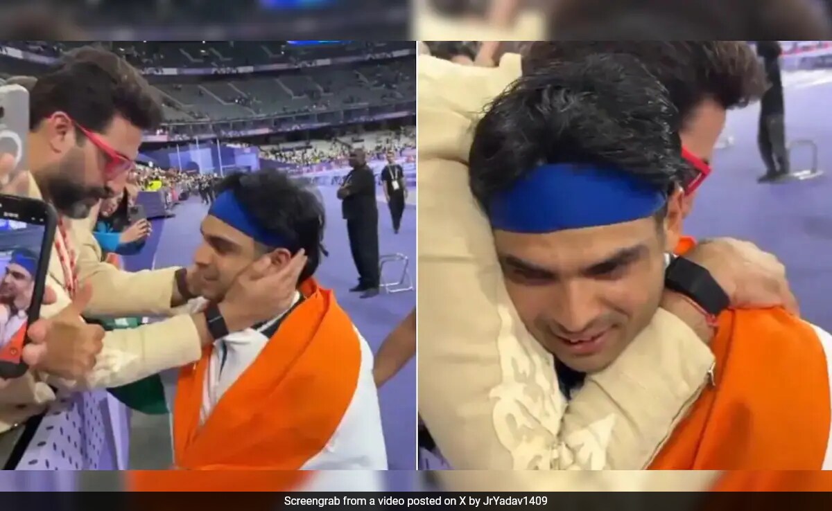 Crazy Viral: Abhishek Bachchan Hugs Neeraj Chopra After His Silver Medal Win At Paris Olympics