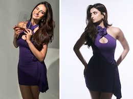 Palak Tiwari Elevated Her Majestic Purple Mini Dress With A Keyhole Cutout And Matching Rosettes