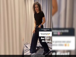 Sanya Malhotra Served Casual Chic Style In Melbourne Wearing A Black T-Shirt And Flared Jeans Sanya Malhotra Served Casual Chic Style In Melbourne Wearing A Black T-Shirt And Flared Jeans