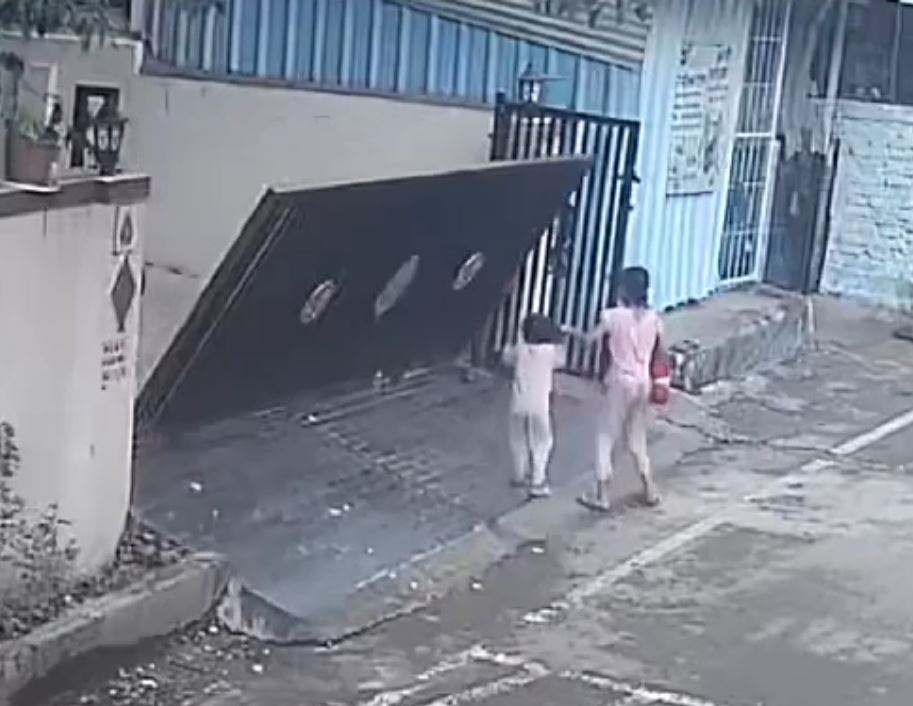 On Camera, Iron Gate Falls On 3-Year-Old Pune Girl, She Dies
