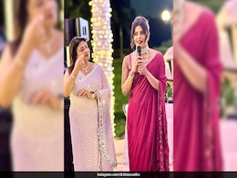Priyanka Chopra Made Heads Turn In A Ruby Sequin Manish Malhotra <i>Saree</i> With A Layered Pearl Necklace Priyanka Chopra Made Heads Turn In A Ruby Sequin Manish Malhotra <i>Saree</i> With A Layered Pearl Necklace
