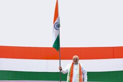 Amit Shah Hoists Tricolour At Residence As Part Of 'Har Ghar Tiranga' Campaign Amit Shah Hoists Tricolour At Residence As Part Of 'Har Ghar Tiranga' Campaign