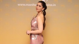 Sara Tendulkar Blooms In Shades Of Gold Wearing A Glorious Petal Amit Aggarwal Dress