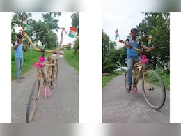 पठ्ठ्याची कमाल ! बांबूपासून बनवली 'जुगाडू' सायकल, किंमत ऐकून हैराण व्हाल पठ्ठ्याची कमाल ! बांबूपासून बनवली 'जुगाडू' सायकल, किंमत ऐकून हैराण व्हाल