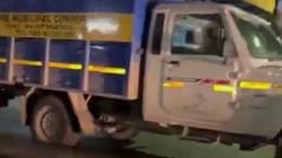 Video: Driverless Pune Civic Body Truck Seen Moving In Reverse, Hits Divider