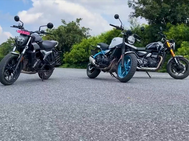 A Look At Royal Enfield Guerrilla 450 vs Triumph Speed 400 vs Hero Mavrick 440 Comparison