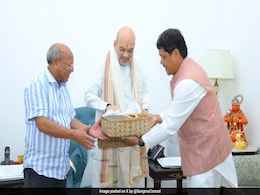 Amit Shah Meets Meghalaya Chief Minister, Discusses Crisis In Bangladesh Amit Shah Meets Meghalaya Chief Minister, Discusses Crisis In Bangladesh