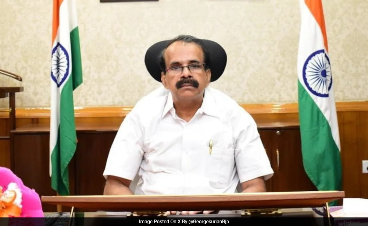 Union Minister George Kurian Files Nomination For Rajya Sabha Bypolls