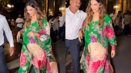 It's Raining Flower Showers With Deepika Padukone In A Bright Green Floral Sabyasachi <i>Kurta</i>