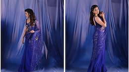 Keerthy Suresh's Beautiful Blue <i>Saree</i> Is The Night Sky Summed In A <i>Saree</i>