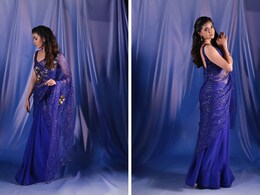 Keerthy Suresh's Beautiful Blue <i>Saree</i> Is The Night Sky Summed In A <i>Saree</i>