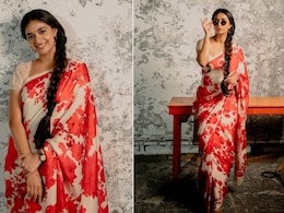 Keerthy Suresh In A Beautiful Bright Floral  <i>Saree</i>, "That's Kayalvizhi For You"