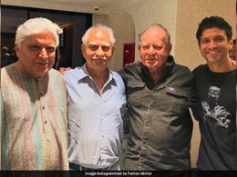 A <i>Sholay</i> Reunion With Javed Akhtar, Salim Khan And Ramesh Sippy. Courtesy Farhan Akhtar